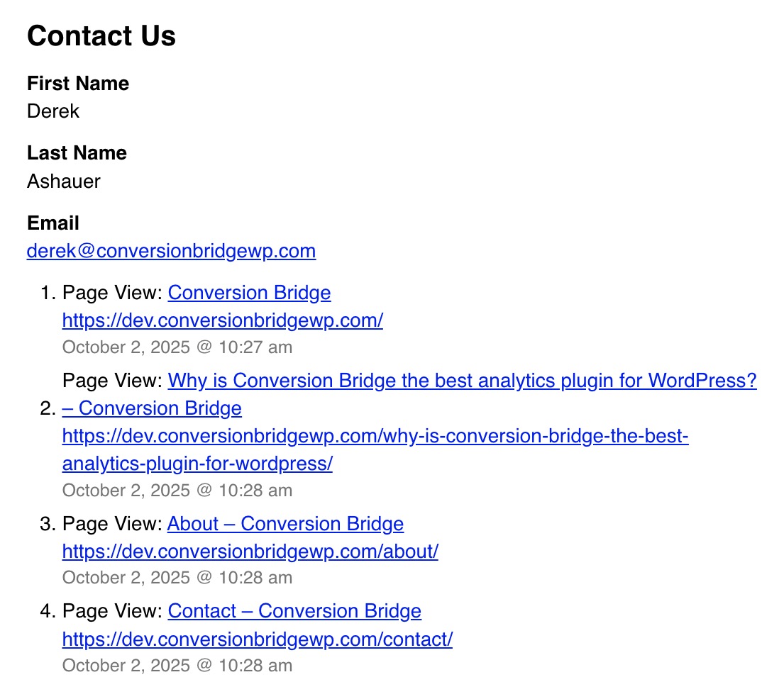 Conversion Journeys Email