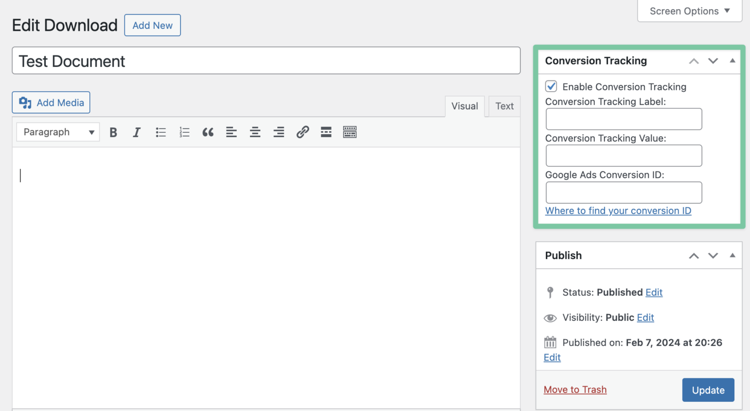 Download Monitor conversion tracking with Conversion Bridge