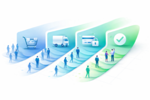 WooCommerce checkout tracking funnel showing where customers drop off at each step